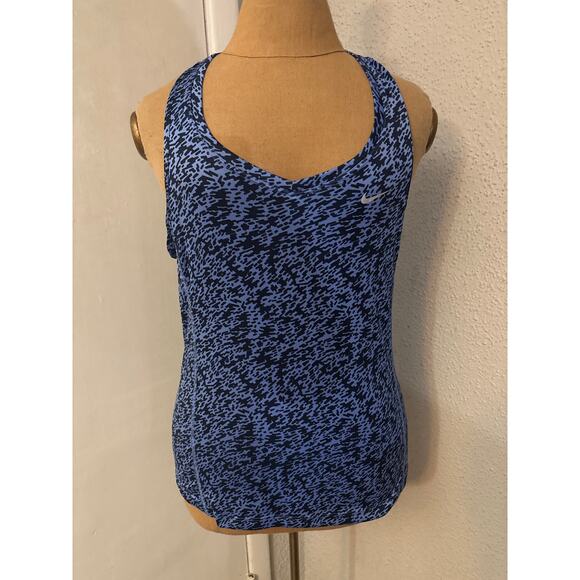 Nike Dri-Fit Black and Blue Muscle Top Size M - Picture 1 of 12